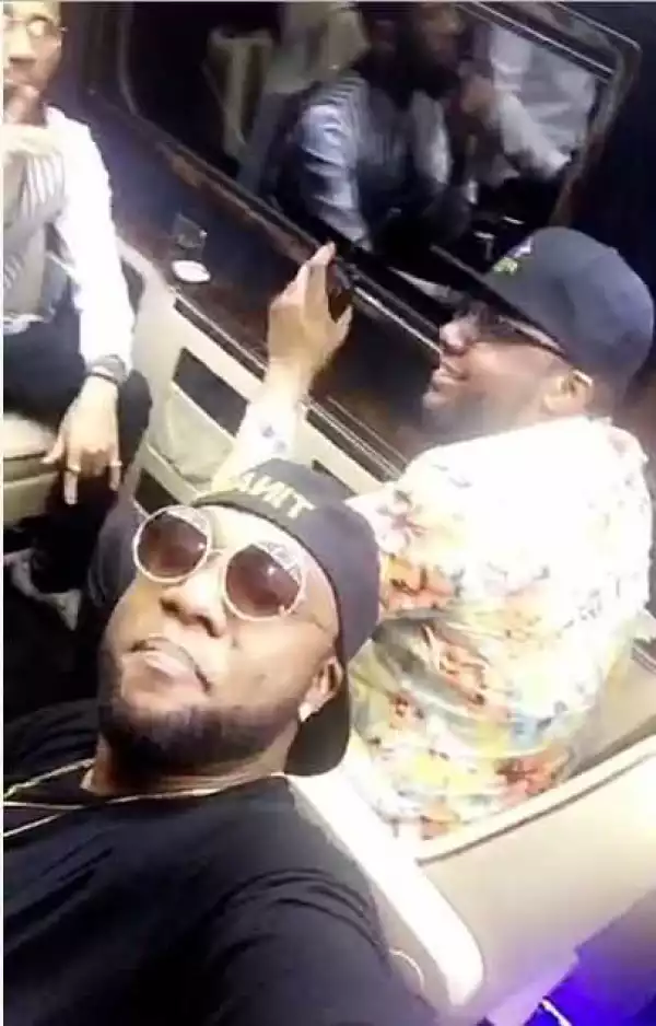 Too Much Enjoyment: See What E-money Was Caught Doing With Phyno and Kcee in His Luxury Car (Car)
